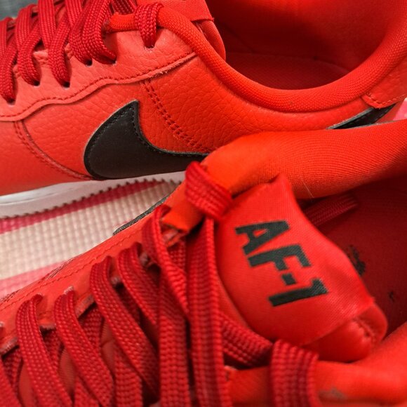 Size 8.5 Nike Air Force 1 NBA University Red Black Statement Game Men's - Picture 13 of 13